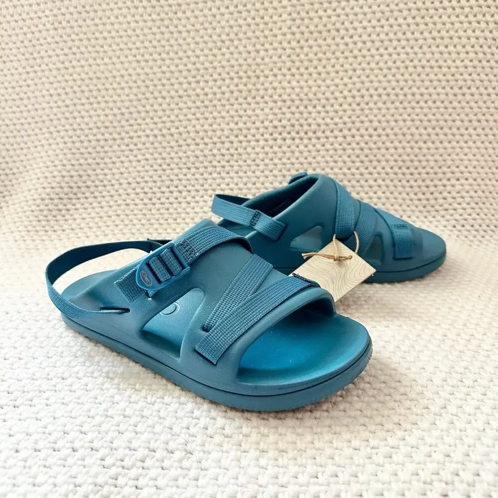 Chaco NWT Big Kids Blue Chillos Sport Slingback Strappy Sandals Size 5 JCH180327